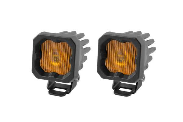 Diode Dynamics Stage Series C1 LED Pod - Yellow SAE Fog Standard ABL (Pair) - DD6848P by Diode Dynamics - front view