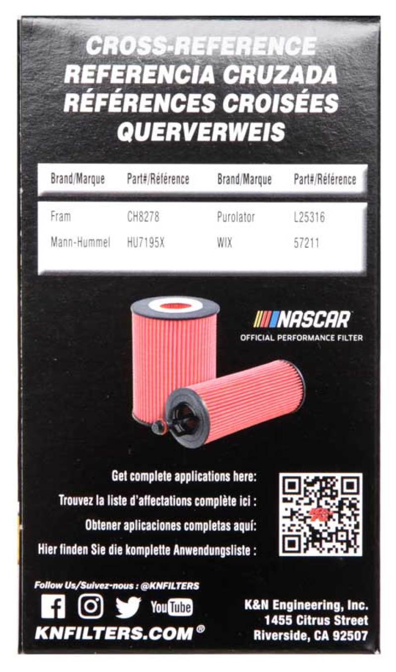 K&N 2008 Porsche 911 3.6L/3.8L Cartridge Oil Filter - HP-7011