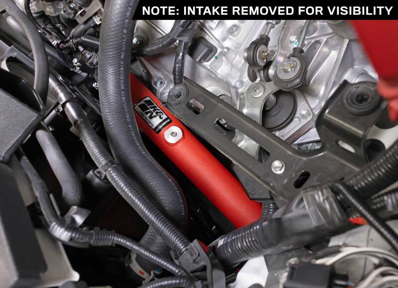 K&amp;N 23-24 Toyota GR Corolla L3 1.6L Charge Pipe Kit - Wrinkle Red - 77-1018TWR