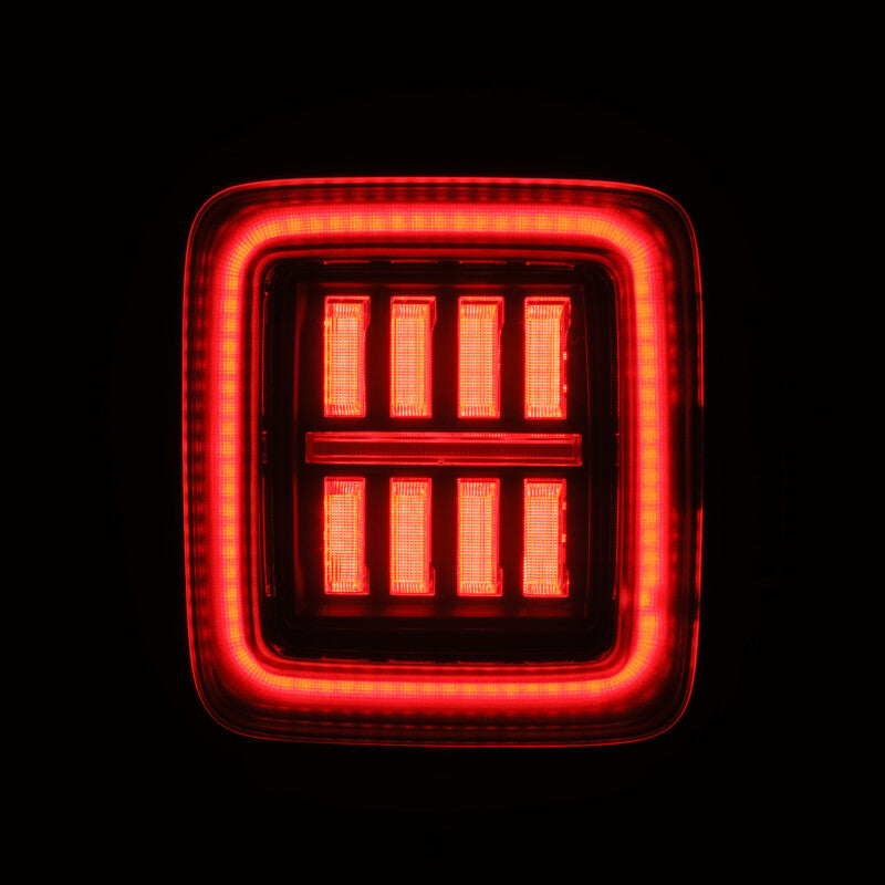 AlphaRex 18-23 Jeep Wrangler JL NOVA Prismatic LED Taillights Black-Red - 602020