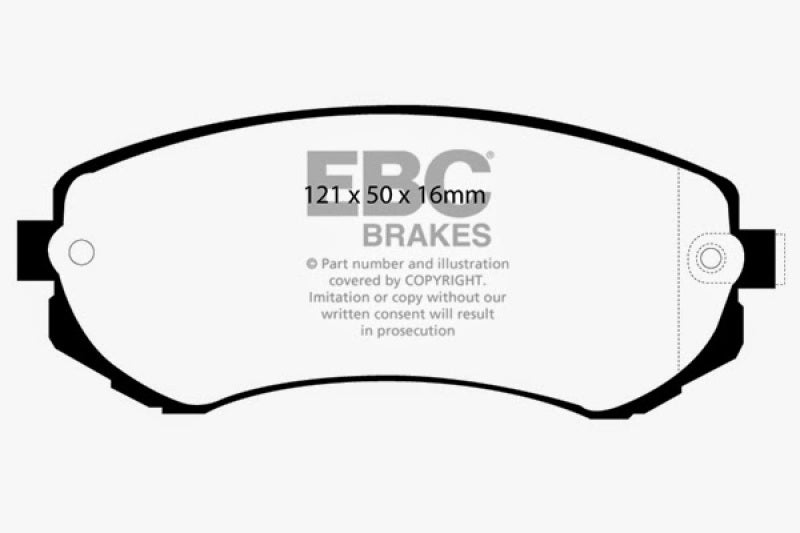 EBC 89-96 Nissan 240SX 2.4 (4 Lug) Ultimax2 Front Brake Pads - UD422