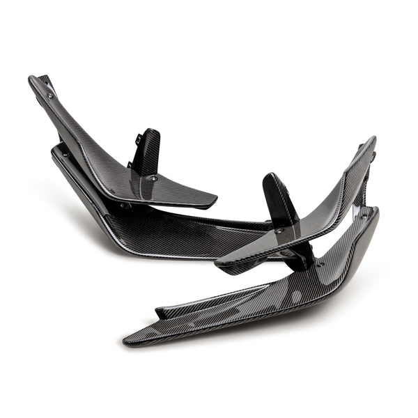 Seibon 23-24 Honda Civic Type-R Carbon Front Bumper Canards - FBC23HDCVR