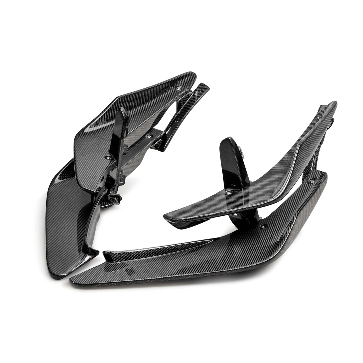 Seibon 23-24 Honda Civic Type-R Carbon Front Bumper Canards - FBC23HDCVR
