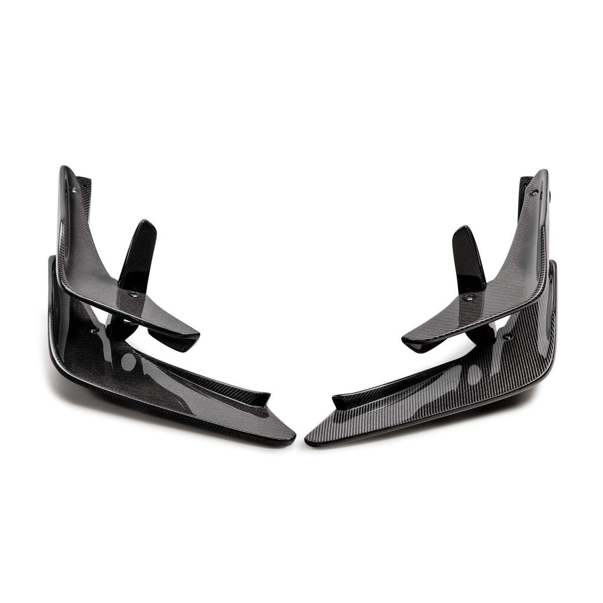 Seibon 23-24 Honda Civic Type-R Carbon Front Bumper Canards - FBC23HDCVR