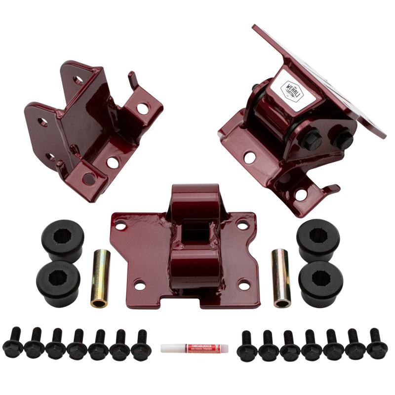 Wehrli 01-10 GM Duramax LB7/LLY/LBZ/LMM Heavy Duty Engine Mount - WCFab Red - WCF100158-RED