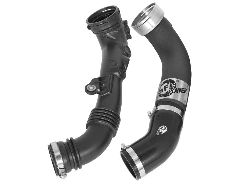 aFe BladeRunner 3in Black Intercooler Tube Cold Side w/ Couplings &amp; Clamps 11-13 BMW 335i 3.0L (t) - 46-20249-B