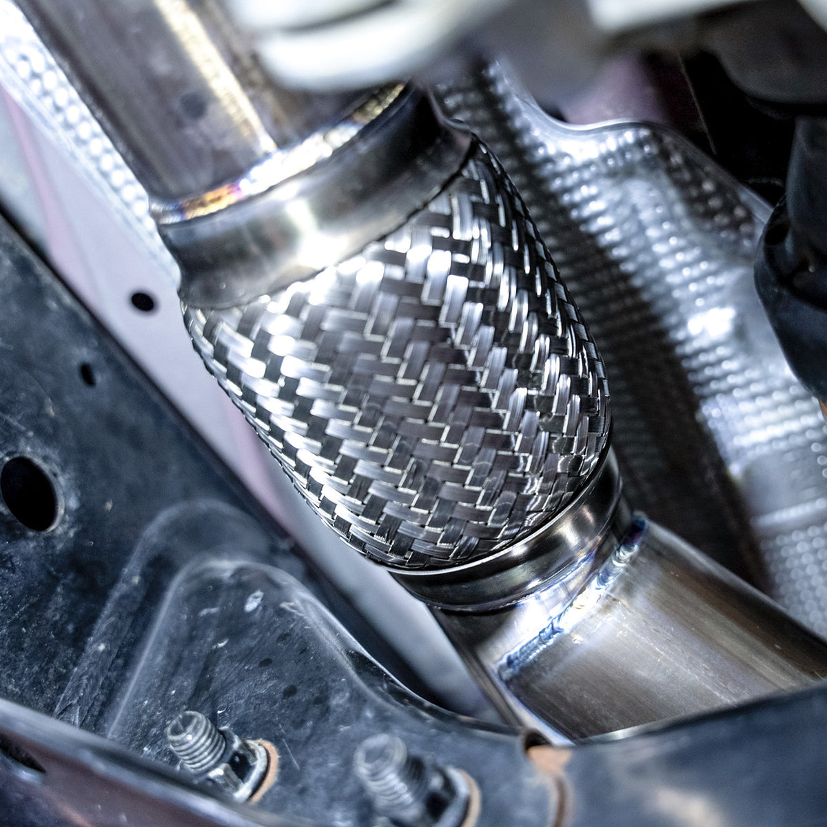 Stainless Works - 2021+ Ford Bronco Downpipe - FBRDPCATG