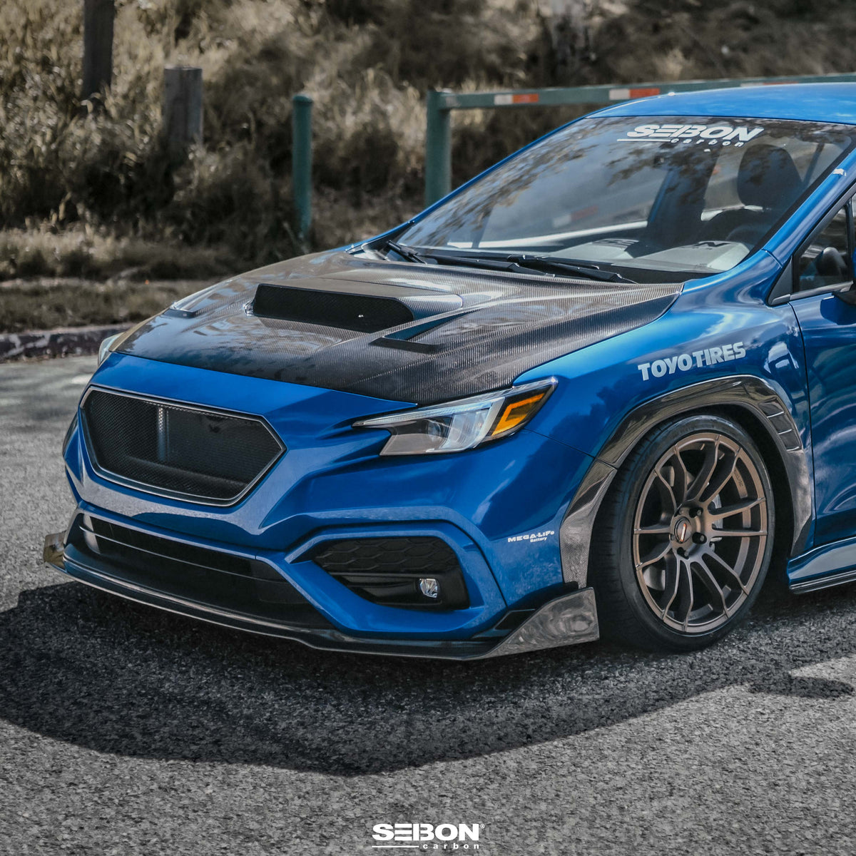 Seibon 2022 Subaru WRX Carbon Fiber Front Bumper Arch Trim - FBT22SBIMP