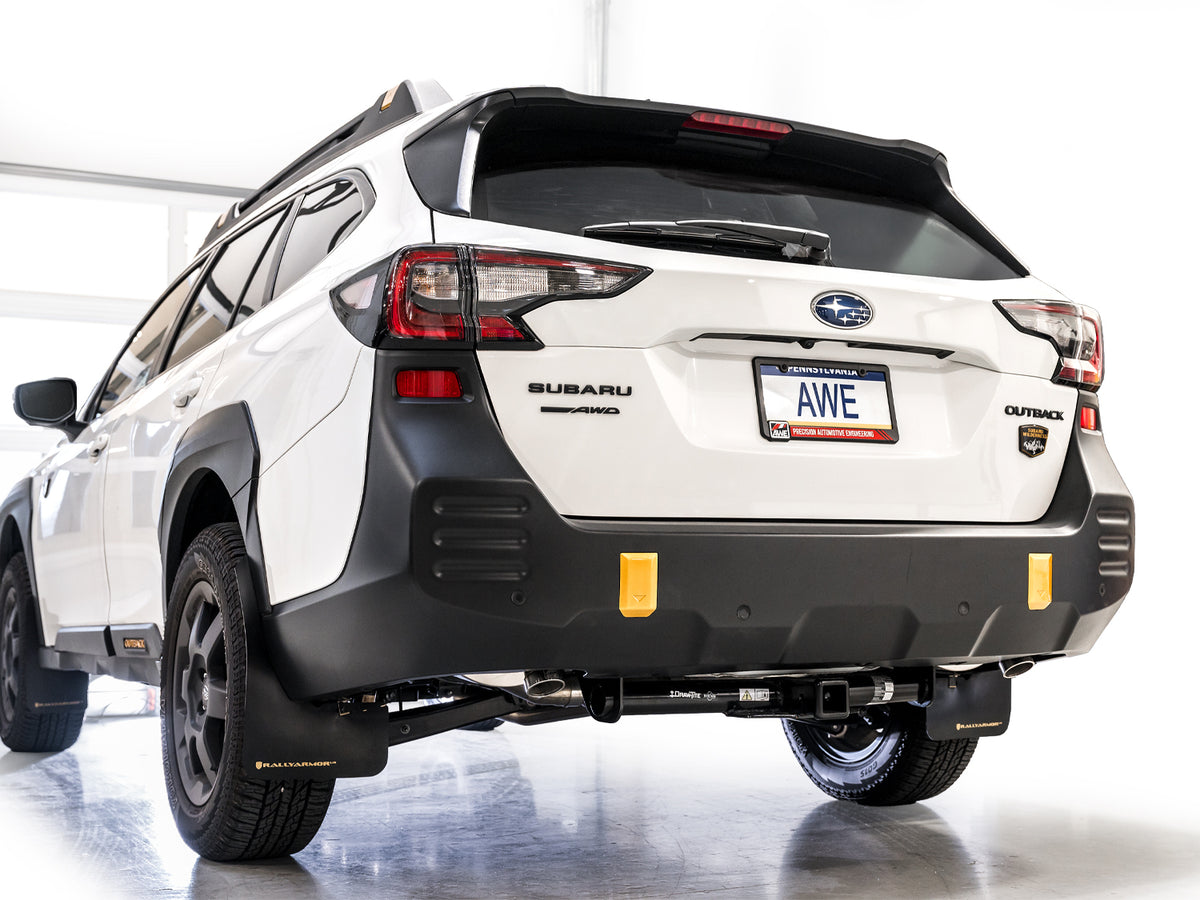 AWE 20-25 Subaru Outback (Wilderness & XT) 0FG Catback Exhaust w/Dual BashGuards - 3015-38246