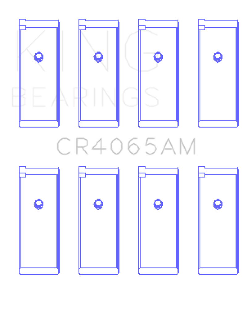 King 91-04 Nissan 146CI/2.4L KA24DE L4 / 89-97 146CI/2.4L KA24E L4  (Size +0.25) Rod Bearing Set - CR4065AM0.25