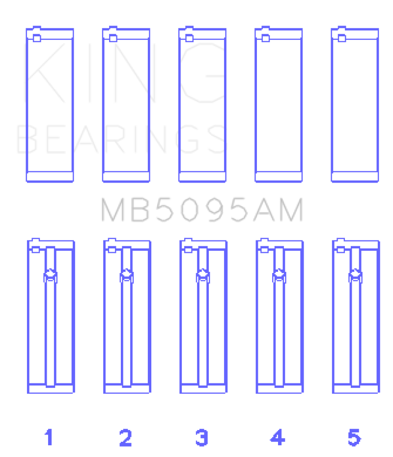 King Toyota 1E/2E (1.3L) (Size STD) Performance Main Bearing Set - MB5095AM