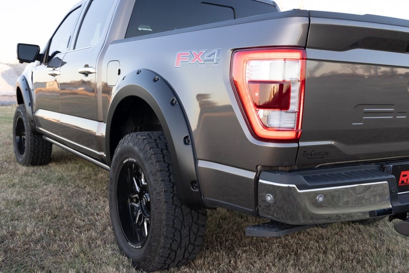 Rough Country - Pocket Fender Flares - YZ Oxford White - Ford F-150 2WD/4WD (2021-2025) - F-F20911B-YZ for 2021-2023 Ford F 1