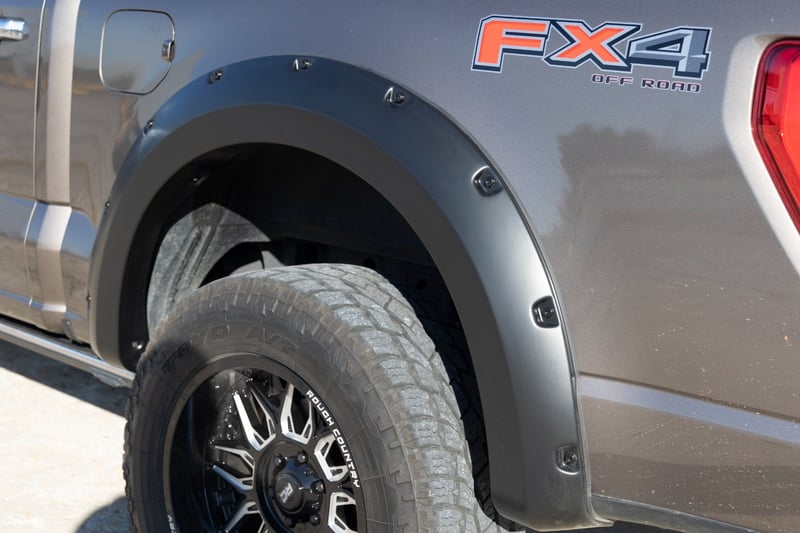 Rough Country - Pocket Fender Flares - YZ Oxford White - Ford F-150 2WD/4WD (2021-2025) - F-F20911B-YZ for 2021-2023 Ford F 1