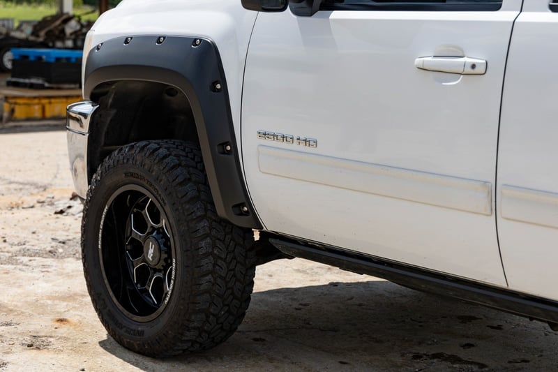 Rough Country - Pocket Fender Flares - 6'7" & 8' Bed - Blue Granite - Chevy Silverado 1500/2500HD/3500HD (07-14) - F-C10714B-836