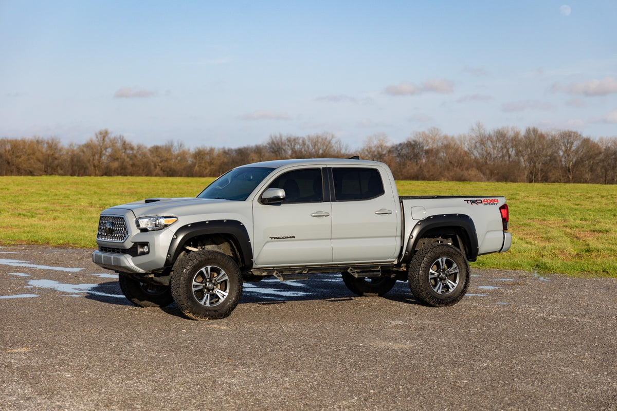 Rough Country - Pocket Fender Flares - 1J9 Celestial Silver Metallic - Toyota Tacoma (16-23) - F-T11621A-1J9 for 2016-2023 To