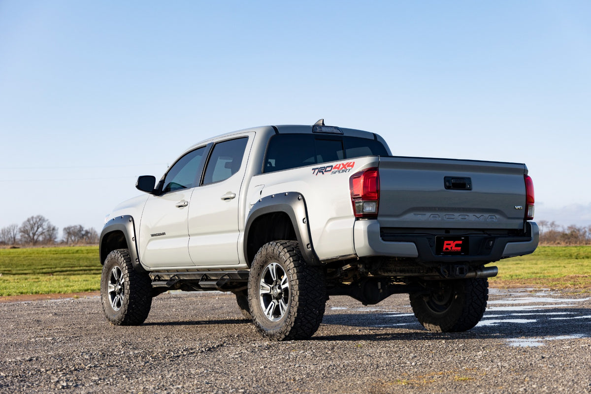 Rough Country - Pocket Fender Flares - 1J9 Celestial Silver Metallic - Toyota Tacoma (16-23) - F-T11621A-1J9 for 2016-2023 To