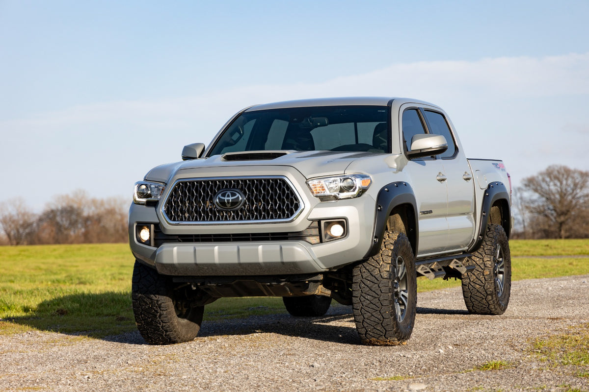 Rough Country - Pocket Fender Flares - 1J9 Celestial Silver Metallic - Toyota Tacoma (16-23) - F-T11621A-1J9 for 2016-2023 To