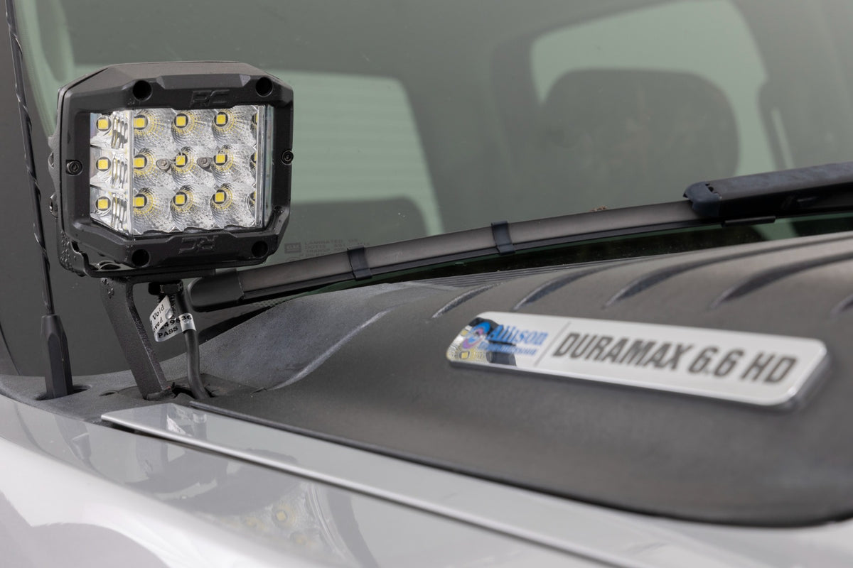 LED Light Kit | Ditch Mount |  3&quot; OSRAM | Wide | Chevy 1500 &amp; Chevy/GMC 2500HD/3500HD (07-14)
