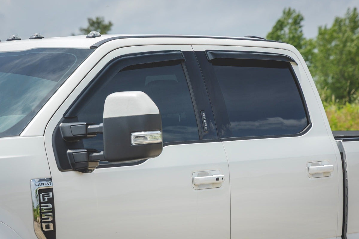 Rough Country - Side Window Deflectors - Tape On Rain Guard - Ford F-150 (17-24) F-250 (15-24) - 931524 by Rough Country - al