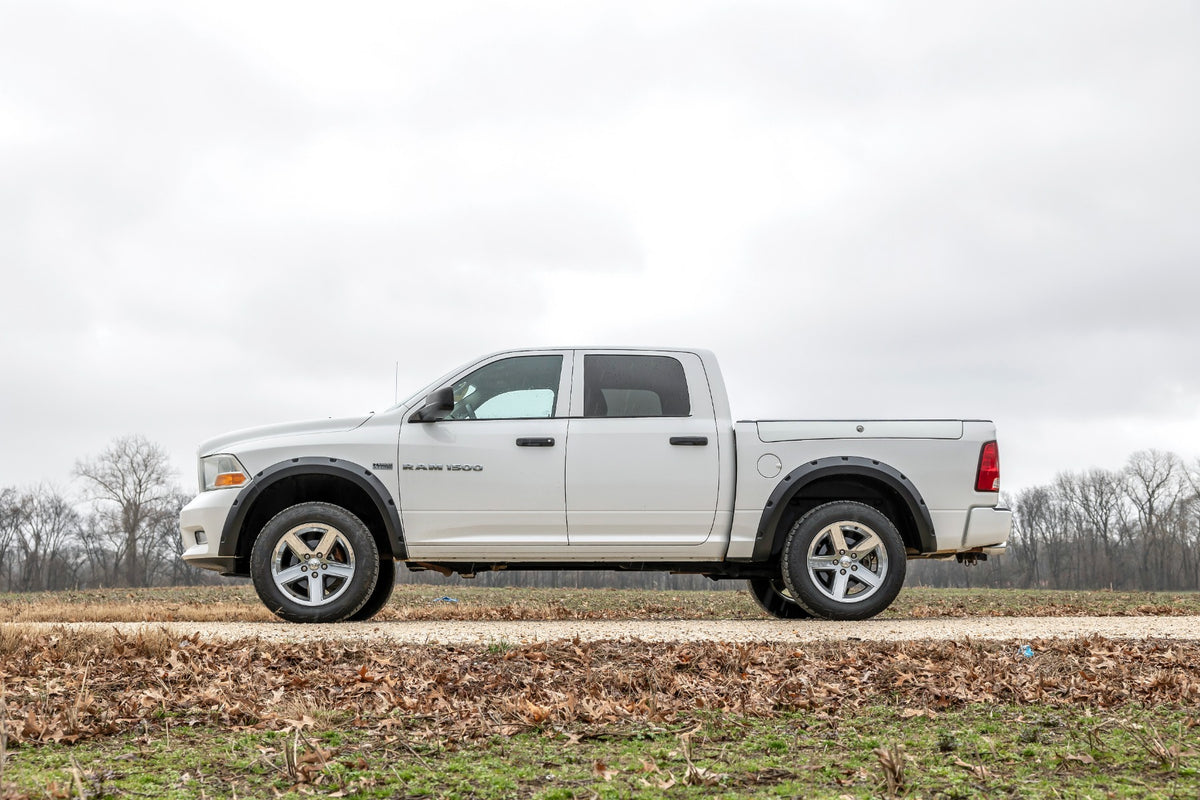 Rough Country - Pocket Fender Flares - GW7 Bright White - Ram 1500 2WD/4WD (2010-2018 & Classic) - F-D10911B-GW7 for 2019-202