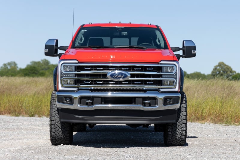 Rough Country - Pocket Fender Flares - PQ Race Red - Ford F-250/F-350 Super Duty (23-25) - F-F20231-PQ by Rough Country - pac