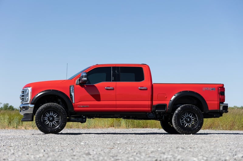 Rough Country - Pocket Fender Flares - PQ Race Red - Ford F-250/F-350 Super Duty (23-25) - F-F20231-PQ by Rough Country - fro