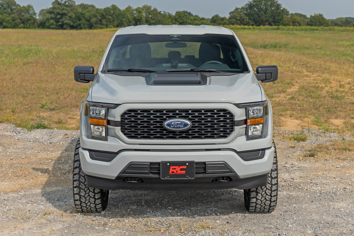Rough Country - Hood Scoop - Gloss Black - Ford F-150 2WD/4WD (2021-2025) - HS30010-RCGB for 2021-2024 Ford F 150 - alternate