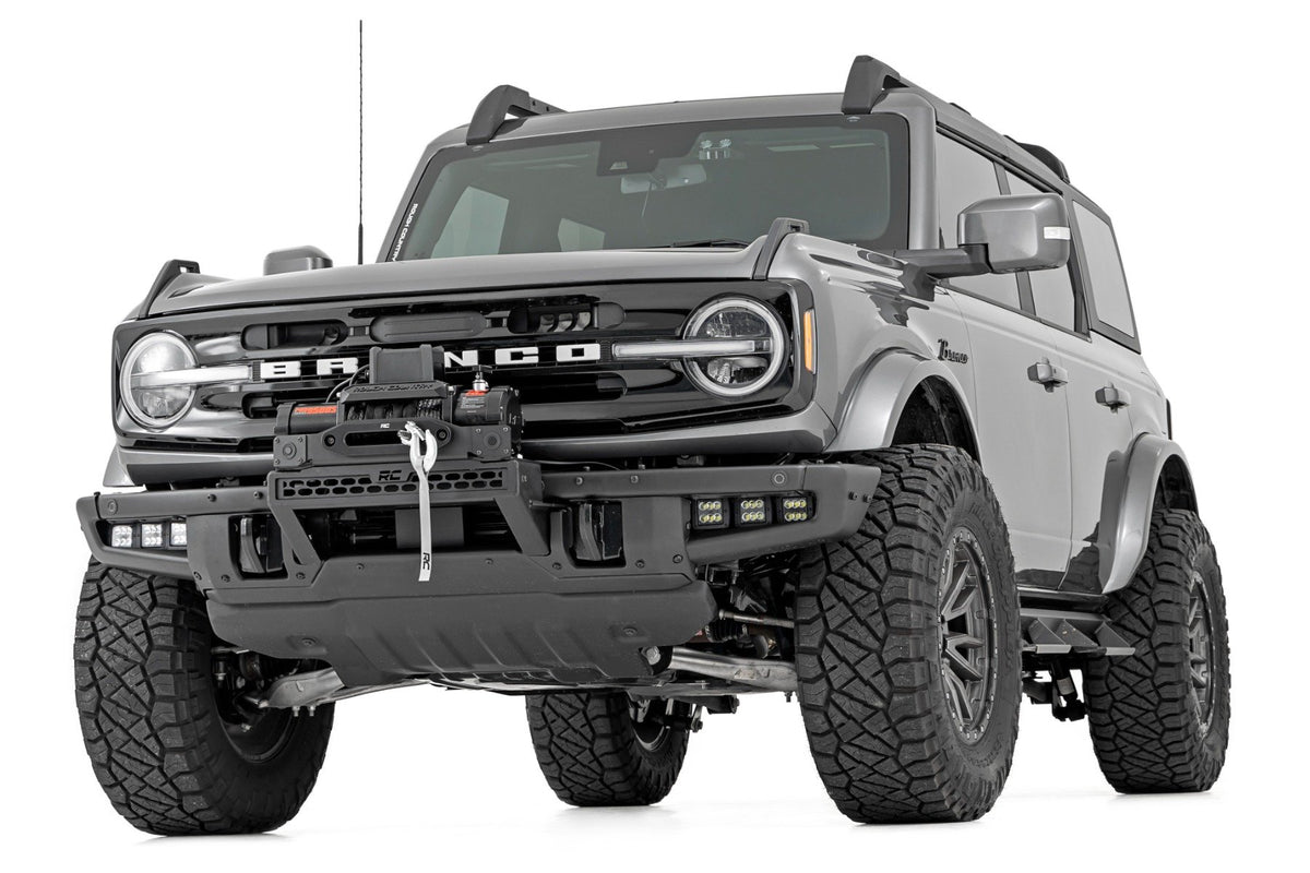 High Winch Mount | All Models | 12000S | 20 Inch Black Single Row LED | Ford Bronco (21-24)
