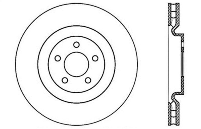 StopTech Drilled Sport Brake Rotor - 128.61089R