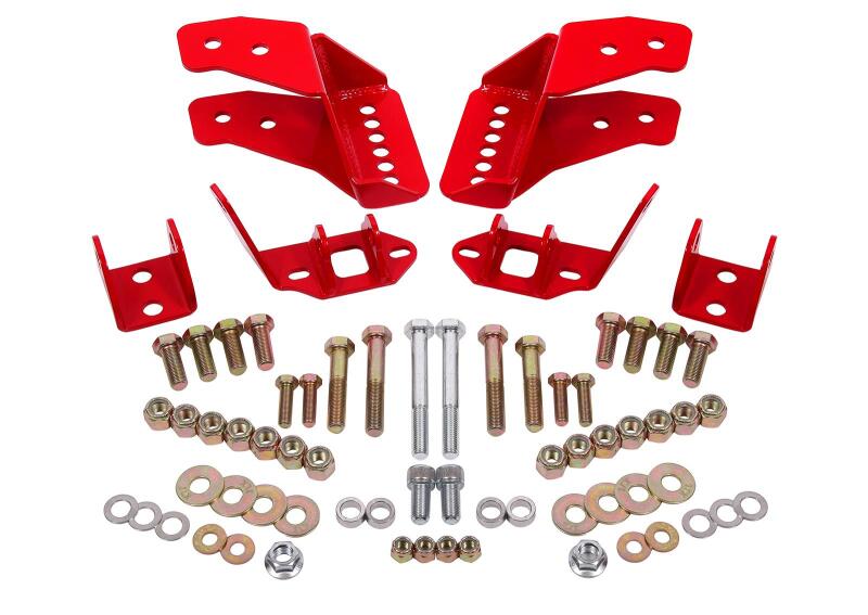 BMR 78-87 G-Body Coilover Conversion Kit Rear Adjustable Shock Mount Without CAB - Red - CCK462R