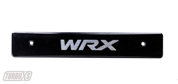 Turbo XS 08-14 Subaru WRX/STi Billet Aluminum License Plate Delete Black Machined WRX Logo - WS08-LPD-BLK-WRX for 2008-2014 S
