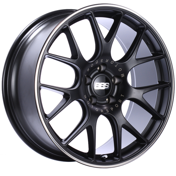 BBS CH-R 20x9.5 5x114.3 ET40 CB66 Satin Black Polished Rim Protector Wheel - CH124BPO by BBS