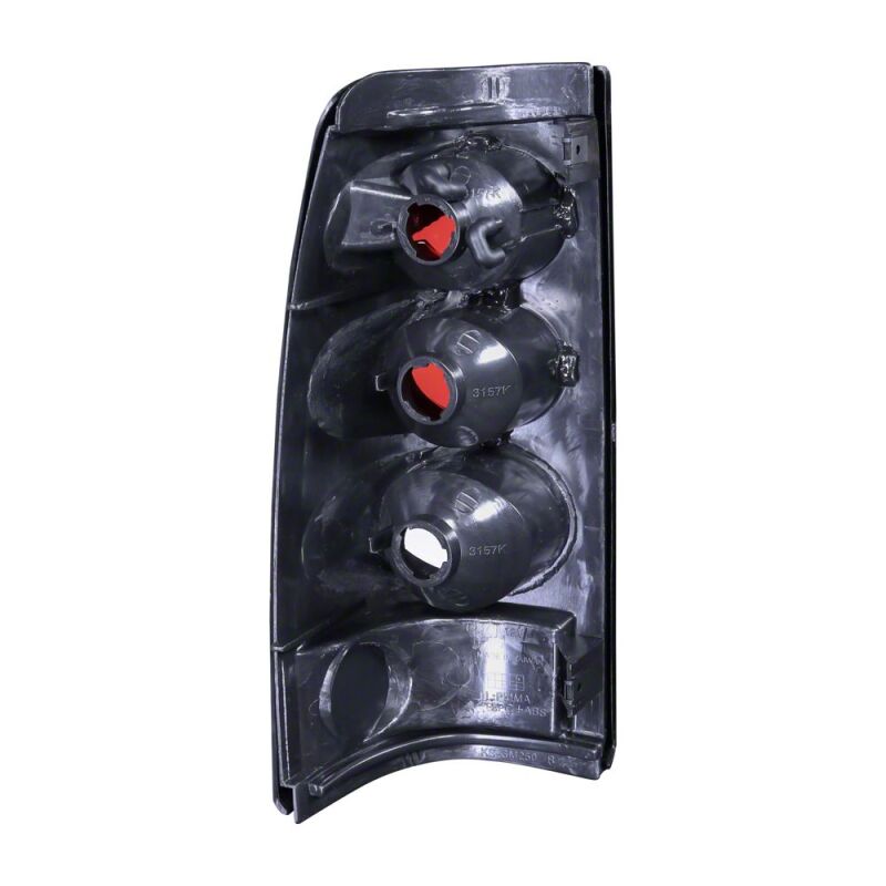 Raxiom 99-02 Chevrolet Silverado 1500 Fleetside Axial Series Tail Lights- Black - Red/Clear Lens - S112710 - close-up view