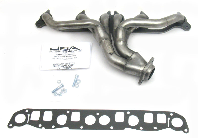 JBA 91-99 Jeep 4.0L 1-1/2in Primary Raw 409SS Cat4Ward Header - 1526S
