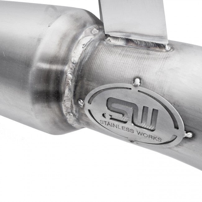 Stainless Works - 2016-18 Focus RS Downpipe - FCRS16DPCAT