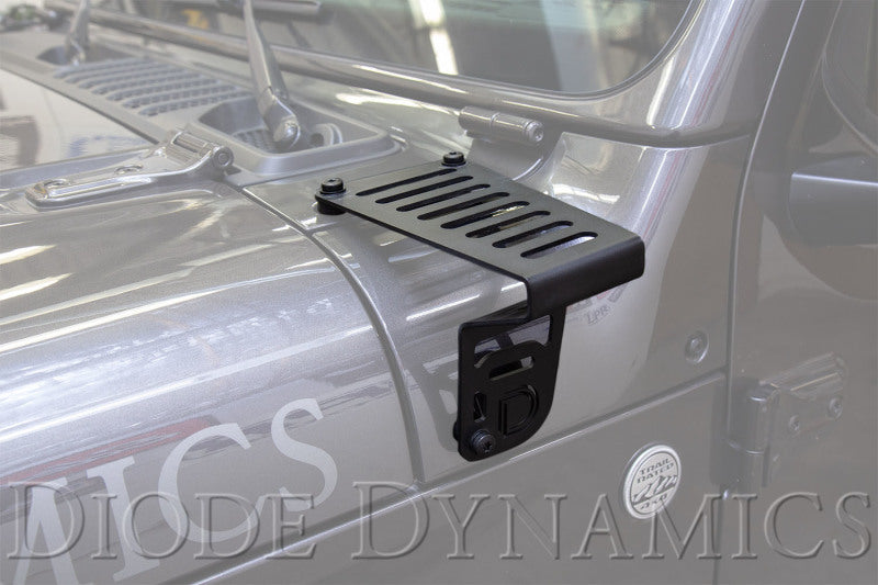 Diode Dynamics 18-21 Jeep JL Wrangler/Gladiator SS3 Cowl LED Bracket Kit - White Pro - DD6554