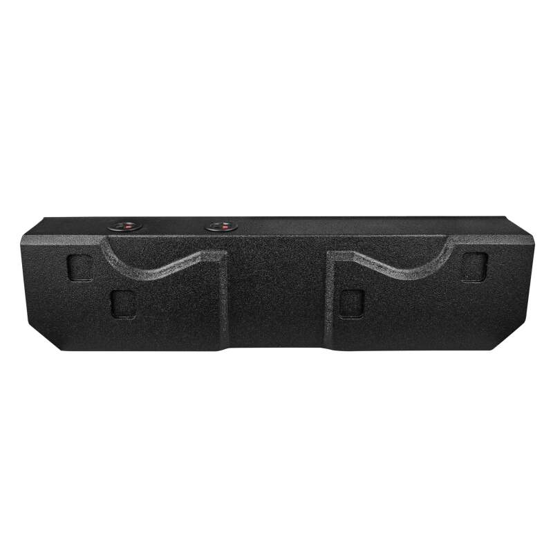 DS18 2x 8in Forward Firing Underseat Ported Box Subwoofer Enclosure -Black Spray Liner Paint Finish - EBM-FFPGLAD-2X8 - rear view