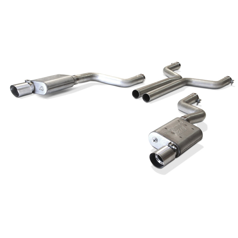 BBK 15-17 Mustang GT Varitune Complete Cat Back Exhaust System (Includes Resonator Delete X-Pipe) - 30065