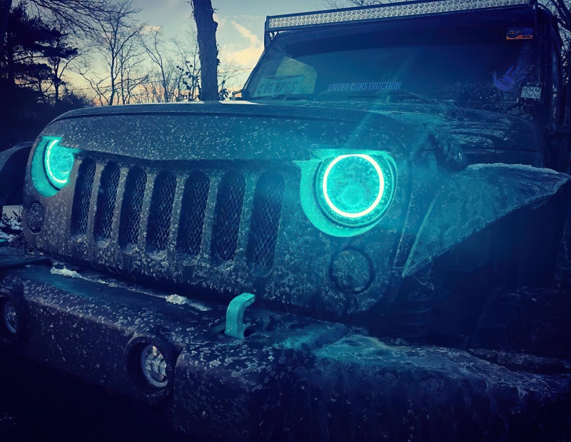 Oracle 7in High Powered LED Headlights - Black Bezel - Dynamic - Dynamic SEE WARRANTY - 5769-332