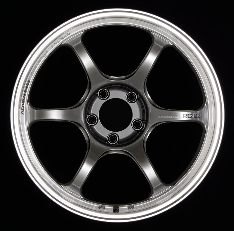Advan RG-D2 18x8.0 +47 5-100 Machining &amp; Racing Hyper Black Wheel - YAT8G47DHB