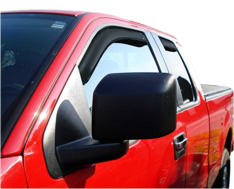 AVS 04-14 Ford F-150 Supercab Ventvisor In-Channel Front &amp; Rear Window Deflectors 4pc - Smoke - 194738