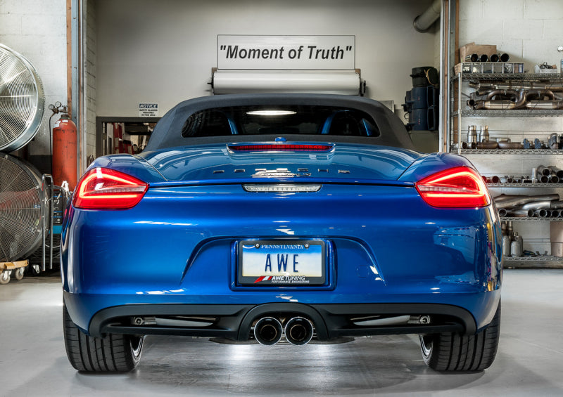 AWE Tuning Porsche 981 Performance Exhaust System - w/Diamond Black Tips - 3010-33024