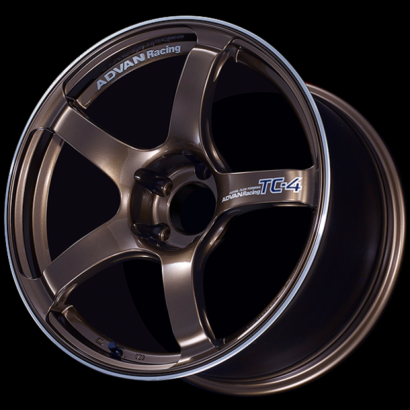 Advan TC4 18x8.5 +45 5-100 Racing Umber Bronze &amp; Ring Wheel - YAD8H45DUAR