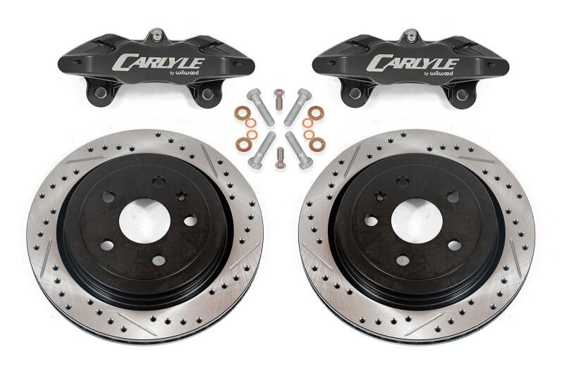 BMR Suspension 08-09 Pontiac GT Brake Kit for 15in Conversion Drilled & Slotted Rotors - Black - DBK352