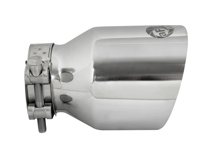 aFe MACH Force-Xp 304 SS Clamp-On Exhaust Tip 2.5in. Inlet / 4in. Outlet / 6in. L - Polished - 49T25404-P06