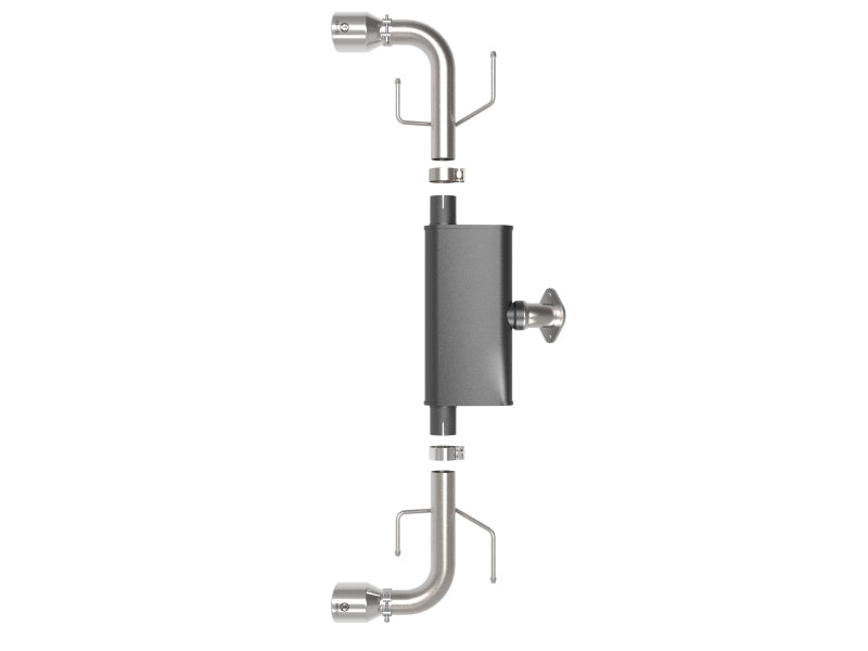 aFe Takeda 17-24 Mazda CX-5 2.5L (t) 2.5in. SS Axle-Back Exhaust System w/Polished Tips - 49-37021-P