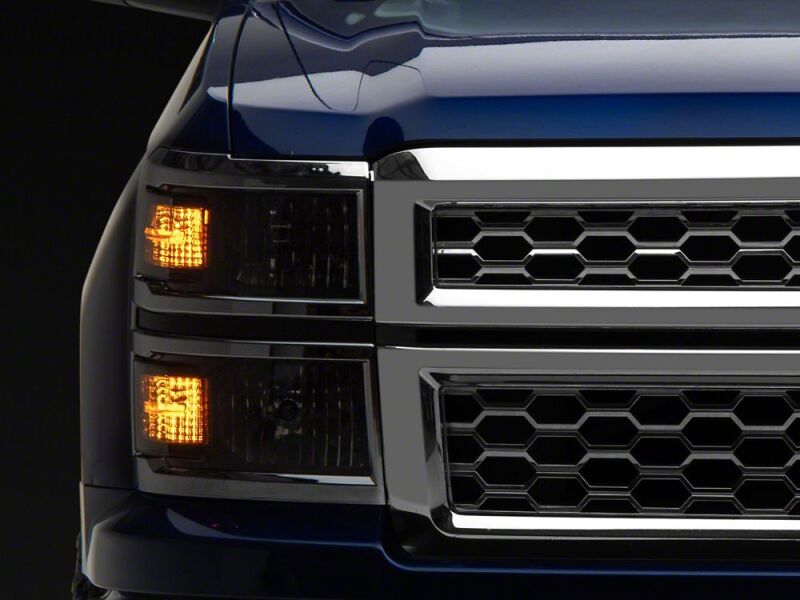 Raxiom 14-15 Chevrolet Silverado 1500 OE Style Headlights/ Chrome Trim- Black - Clear Lens - S169259 - close-up view 10