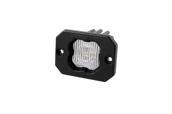 Diode Dynamics Stage Series C1 LED Pod - White SAE Fog Flush ABL Each - DD6850S by Diode Dynamics - front view
