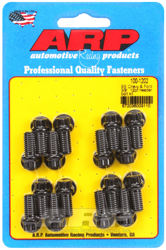 ARP BB Chevy &amp; Ford 3/8in 12pt Header Bolt Kit - 100-1202