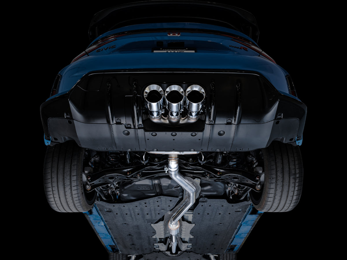 AWE Tuning 2023 Honda Civic Type R FL5 Touring Edition Exhaust w/ Triple Chrome Silver Tips - 3015-52287